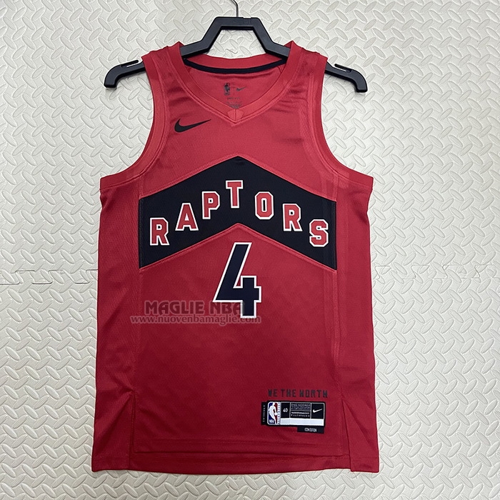 Maglia
 Scottie Barnes NO 4 Toronto Raptors Icon 2022-23 Rosso

